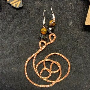 Handmade natural earrings.